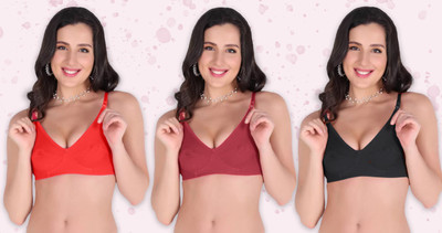 Stardom Women Full Coverage Non Padded Bra(Multicolor)