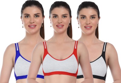 Sexy Bust Women Sports Non Padded Bra(Red, Black, Blue)