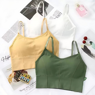 WolFab Women Sports Lightly Padded Bra(Multicolor)