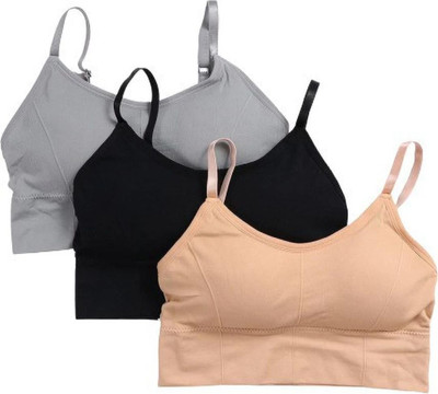 MAHEK CREATIVE fANCY FREE SIZE BRA Women Cami Bra Lightly Padded Bra(Multicolor)