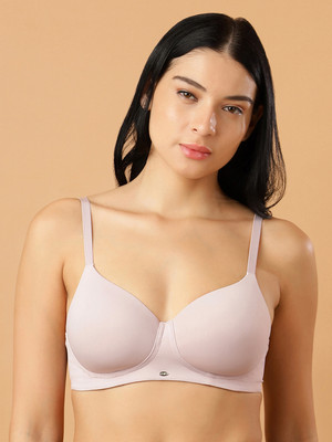 SOIE Women T-Shirt Lightly Padded Bra(Brown)