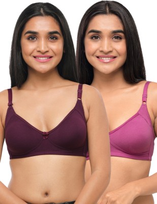 Lovable Contours Women T-Shirt Non Padded Bra(Purple, Maroon)