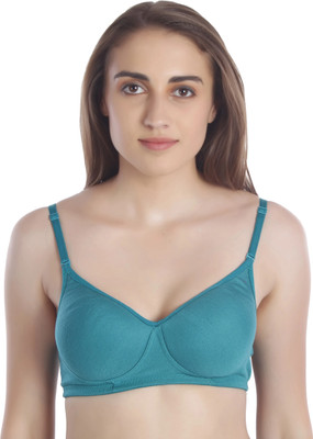 zoxen Seamless Women Full Coverage Lightly Padded Bra(Blue)