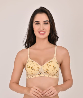 ellevia Women Push-up Lightly Padded Bra(Beige)