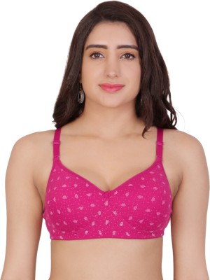 Arc de Shapes Women Full Coverage Lightly Padded t-shirts bra Deatachable Strap Women T-Shirt Lightly Padded Bra(Pink)