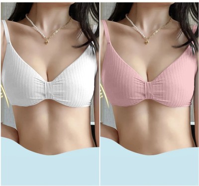 Trishazy Women Everyday Lightly Padded Bra(Pink)