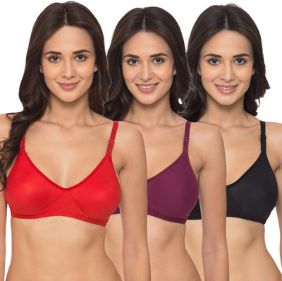 KOMLI Komli Non Padded Full Coverage T-Shirt Bra Women Everyday Non Padded Bra(Multicolor)