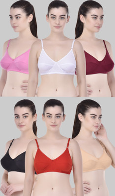 Zivosis Daily use everyday bra for girl and women for every occassion formal party wear collage office ethnic Women Minimizer Non Padded Bra(Multicolor)