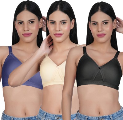 Shyam Sons FLAIR Softline Women Minimizer Non Padded Bra(Blue, Beige, Black)