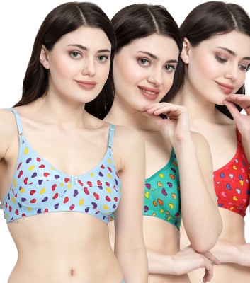 Docare LittleHeart Women Minimizer Non Padded Bra(Blue, Green, Red)