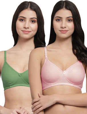 Docare NovaPadMino Women T-Shirt Lightly Padded Bra(Pink, Green)