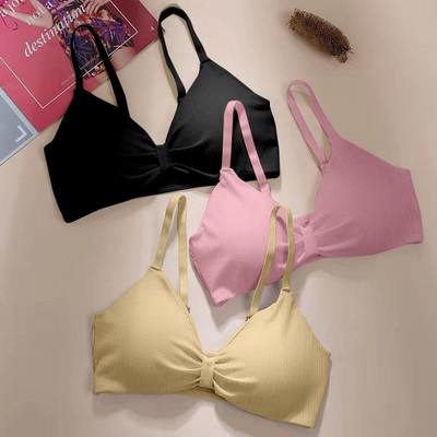 S K H CREATION Pack of 3 Women’s Cotton Crop Top Lightly Padded Bralette with Camisole Bra Women Bralette Lightly Padded Bra(Multicolor)