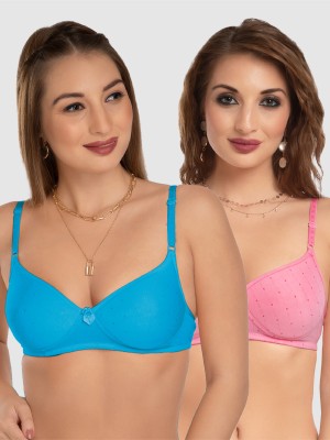 DAISY DEE CHELL Women Everyday Lightly Padded Bra(Blue, Pink)