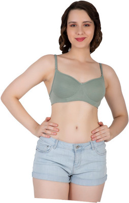 Niba Women Full Coverage Lightly Padded Bra(Light Green)