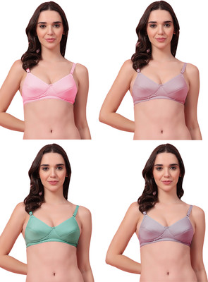 Shyam Sons FLAIR KLYN Foam Women Everyday Heavily Padded Bra(Pink, Purple, Green, Grey)