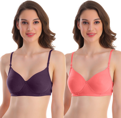 POOJA RAGENEE Padded Bra Women Full Coverage Lightly Padded Bra(Multicolor)