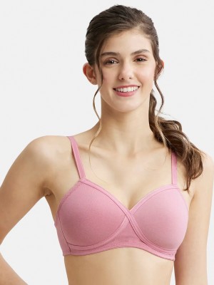 JOCKEY FE40 Women T-Shirt Lightly Padded Bra(Pink)