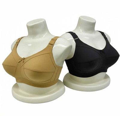 SMOOTHFIT Smooth Fit Women’s Full Coverage Bra | Cotton Blend | Non-Padded | Daily Wear Women Full Coverage Non Padded Bra(Black, Yellow)