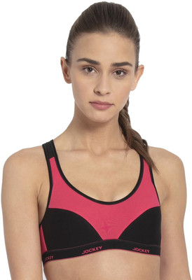 JOCKEY Women Sports Lightly Padded Bra(Pink)