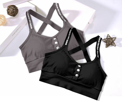 NAGARVEL CREATION cross-dgry-blk-02-p02-34 Women T-Shirt Lightly Padded Bra(Multicolor)
