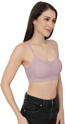 skyunion Women T-Shirt Lightly Padded Bra(Grey)