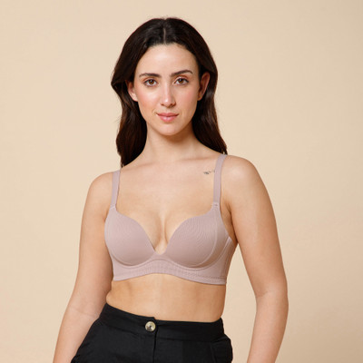 INFINUM Women Push-up Lightly Padded Bra(Brown)