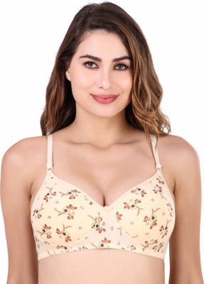 PROOT Women T-Shirt Lightly Padded Bra(Yellow)