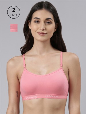 Dollar Missy Wire-Free Beginers Women Training/Beginners Non Padded Bra(Pink)