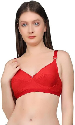 GOZAL Women T-Shirt Non Padded Bra(Red)
