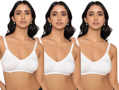 INKURV DELPHIA Women Full Coverage Non Padded Bra(White, White, White)
