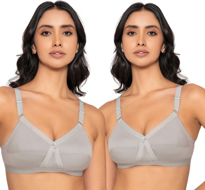 INKURV INCROSS Women Full Coverage Non Padded Bra(Grey, Grey)