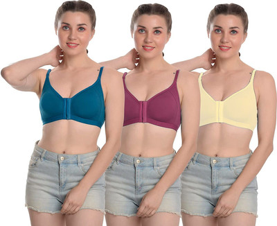 Encluva Mold Front Open Women Maternity/Nursing Non Padded Bra(Multicolor)