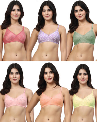LILY MixPrintMino Women Everyday Non Padded Bra(Multicolor)