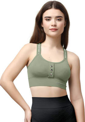 MUSKI COLLECTION Muski Collection Women Olive Lightly Padded Sports Bra Just-Right Women Everyday Lightly Padded Bra(Light Green)