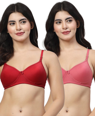 LILY maofcigam Women Everyday Heavily Padded Bra(Maroon, Maroon)