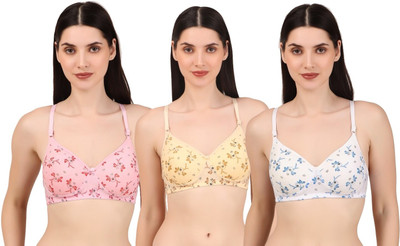 Trakudi Women Push-up Lightly Padded Bra(Multicolor)