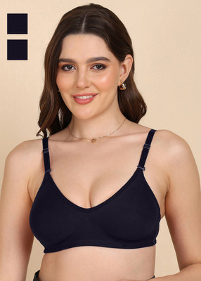 Dressberry Dressberry All-Day Non-Padded T-shirt Bra Women Everyday Non Padded Bra(Dark Blue)