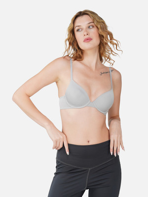Thread sutra Women Push-up Lightly Padded Bra(Grey)