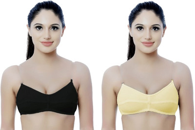 Golden Girls Garments Women Everyday Non Padded Bra(Yellow, Black)