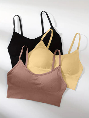 NAGARVEL CREATION 646-BLK-SKIN-PINK-03-28 Women Everyday Lightly Padded Bra(Multicolor)