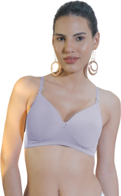 BODYSIZE Fashion Women T-Shirt Lightly Padded Bra(Pink)