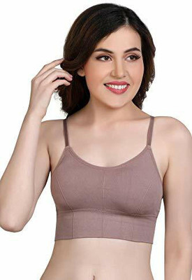Aj Creation Women Bralette Lightly Padded Bra(Brown)