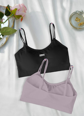 Fashocart 2122-BLK-PRPLE-02-FREE Women Full Coverage Lightly Padded Bra(Black)