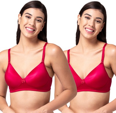 TWEENS Tweens Lightly Padded Full Coverage Bra Women T-Shirt Lightly Padded Bra(Red)