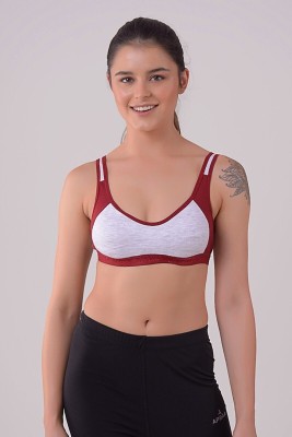 DRAXSTAR CLOTHING Women Sports Lightly Padded Bra(Maroon)