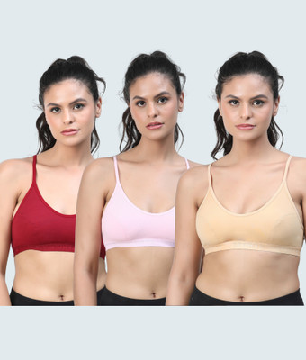 wellady Women Sports Non Padded Bra(Multicolor)