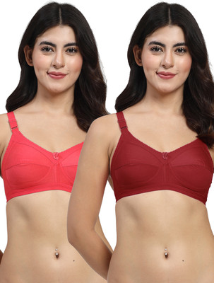 LILY C703 Women Minimizer Non Padded Bra(Maroon, Red)