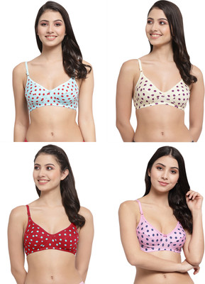Docare YummyMino Women Everyday Non Padded Bra(Yellow, Blue, Red, Pink)