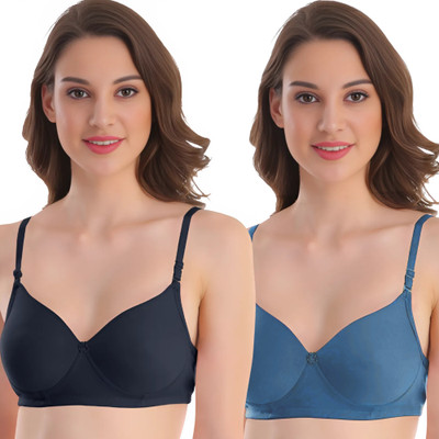 Lingerie Air Women Full Coverage Lightly Padded Bra(Multicolor)