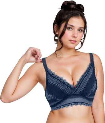 Sheluxe SHBD86 Women Bralette Lightly Padded Bra(Blue)